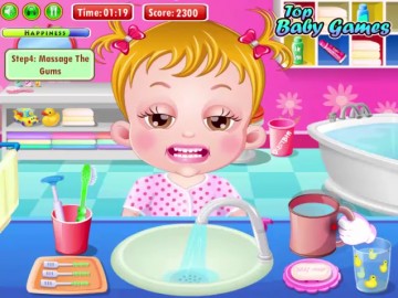 Baby Hazel Brushing Time