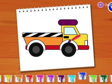 Coloring Book Excavator Trucks