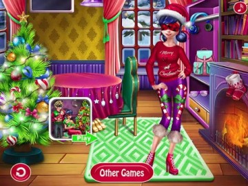 Dotted Girl Christmas Shopping